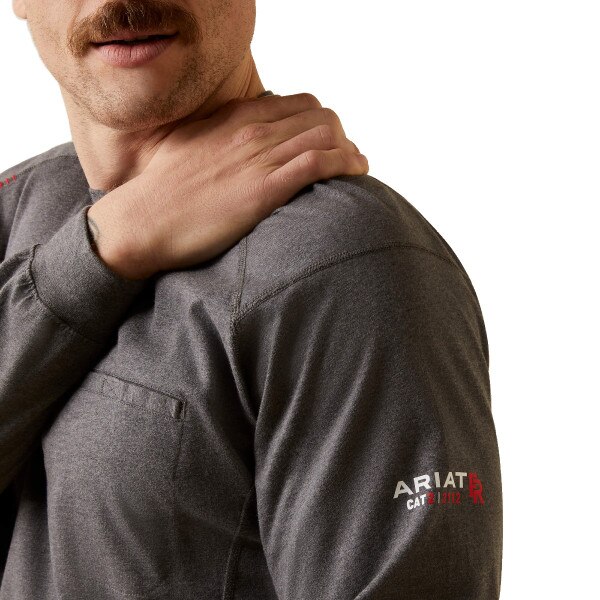 Ariat FR Long Sleeve T-Shirt in Charcoal Heather